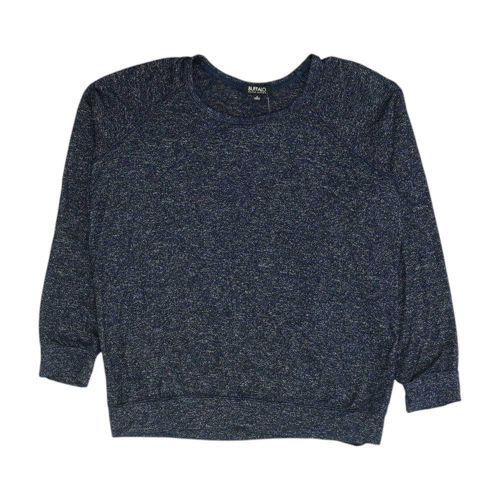 Navy Abstract Pullover Sweater