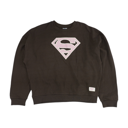 Brown Solid Sweatshirt Pullover