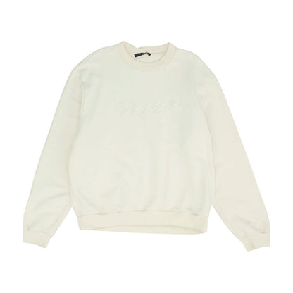 Ivory Embroidered Signature Crewneck
