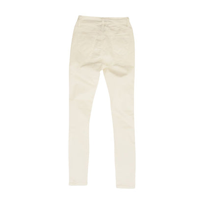 White Solid Jeans