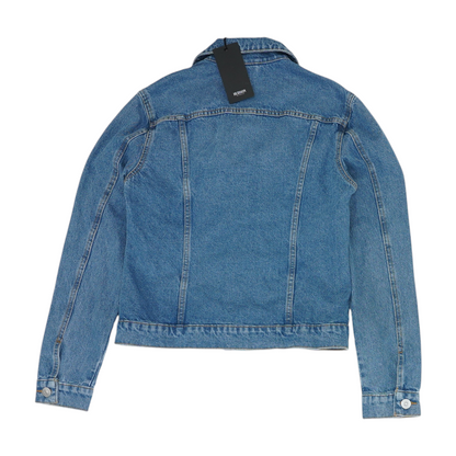 Blue Solid Denim Jacket
