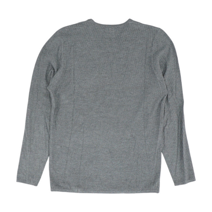 Gray Solid Pullover Sweater