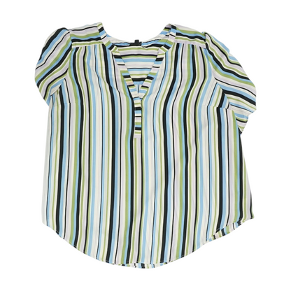 Multi Plus Size Striped Blouse