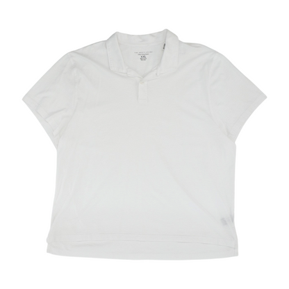 White Solid Short Sleeve Polo
