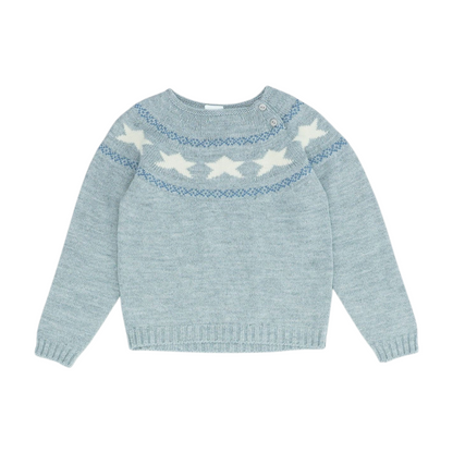 Blue Print Pullover Sweater