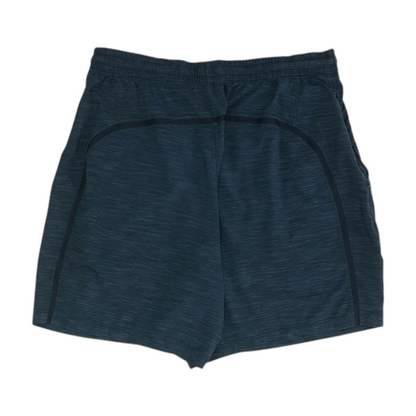 Navy Print Active Shorts