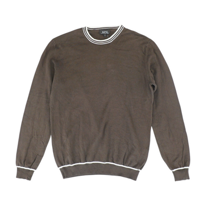 Brown Solid Pullover Sweater