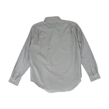 Brown Houndstooth Long Sleeve Button Down