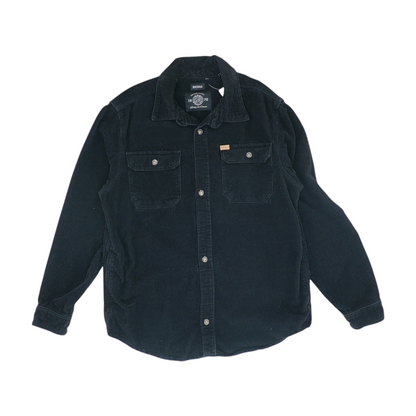 Black Solid Outdoor Button Down