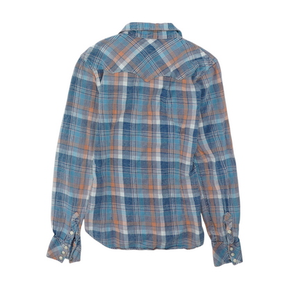 Blue Plaid Flannel Button Down
