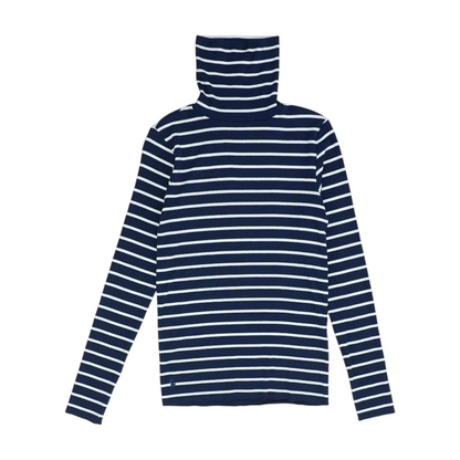 Navy Striped Pullover Sweater