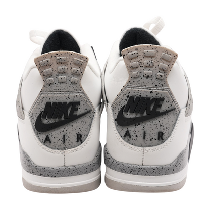 White Cement Jordan 4 Retro High-Top Athletic Shoes