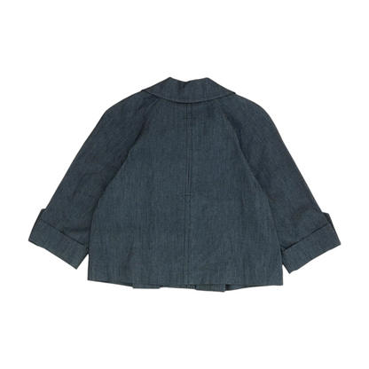 Navy Petite Solid Jacket