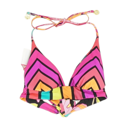 Pink Abstract Swim Top