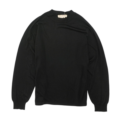 Black Solid Pullover Sweater
