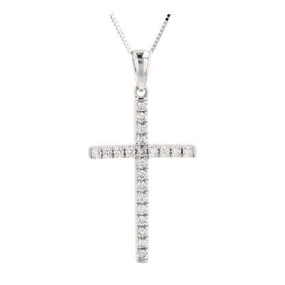 1/5 ctw 14K White Gold Diamond Pendant Necklace