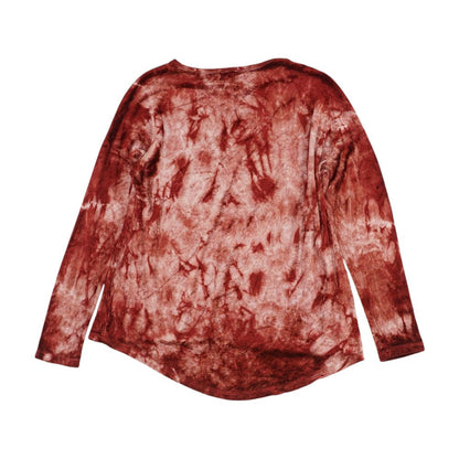 Red Tie Dye Crewneck Knit Top