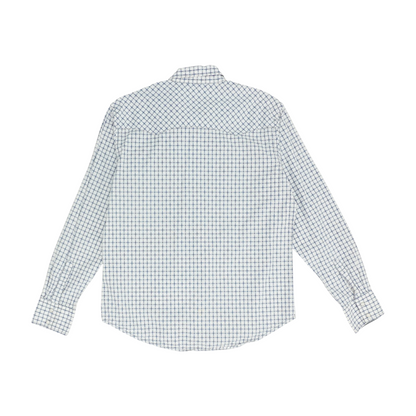 White Check Long Sleeve Button Down