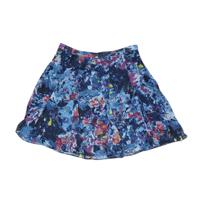 Blue Floral Mini Skirt