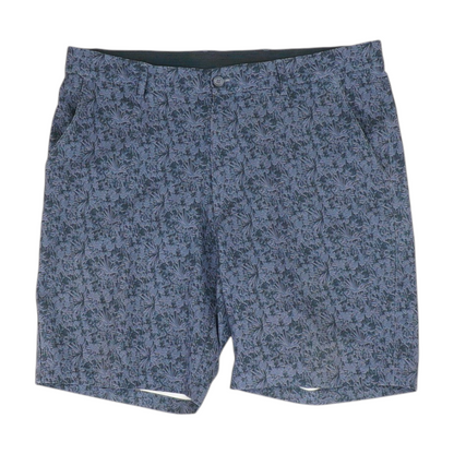 Navy Print Active Shorts