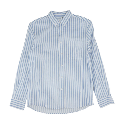 Blue Striped Long Sleeve Button Down