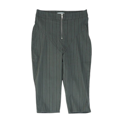 Gray Striped Capri Pants