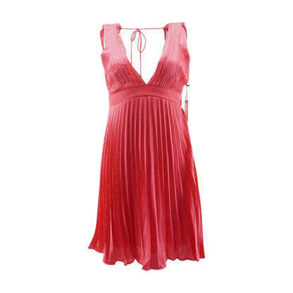Pink Solid Midi Dress