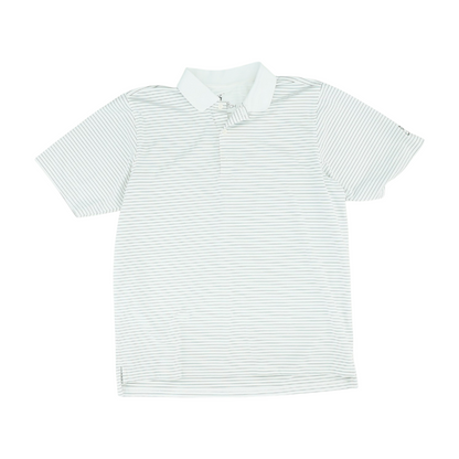 White Striped Short Sleeve Polo