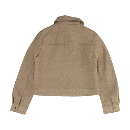 Beige Solid Jacket