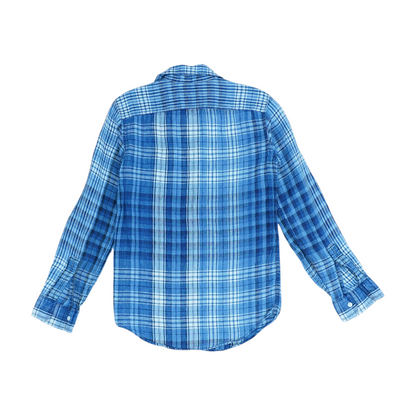 Blue Plaid Long Sleeve Button Down