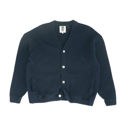 Navy Solid Cardigan Sweater