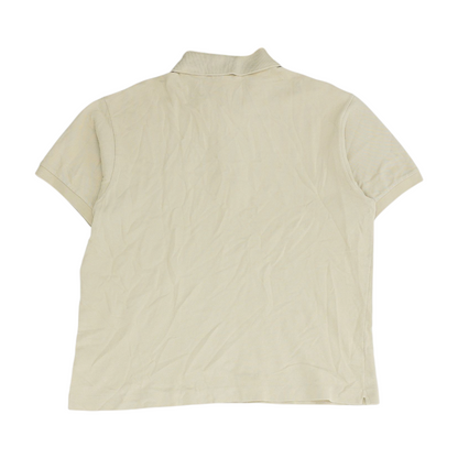 Tan Solid Short Sleeve Polo