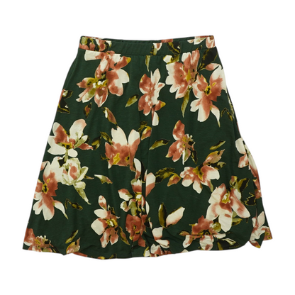Green Floral Mini Skirt
