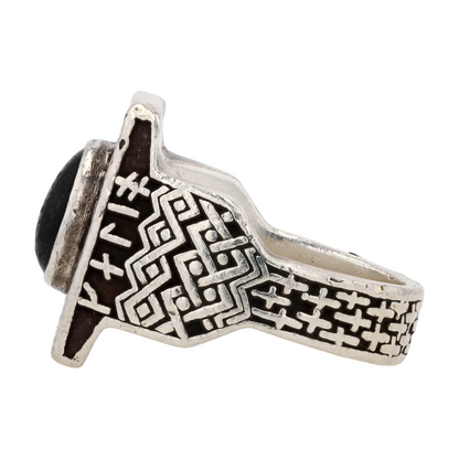 Sterling Silver Black Stone Statement Ring