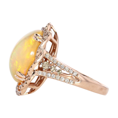 5 3/8 ctw 14K Rose Gold Opal Fashion Ring