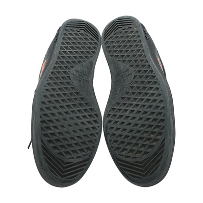 Luxembourg Samothrace Sneaker in Black Leather and Orange Logo