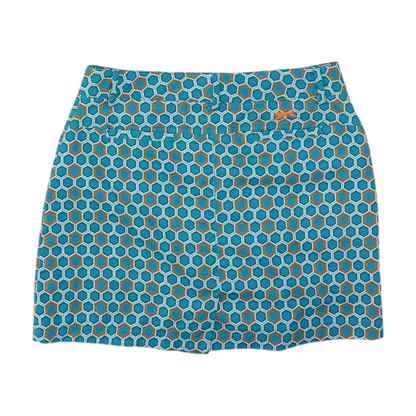 Blue Geometric Mini Skort