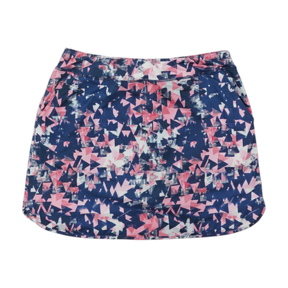 Navy Abstract Mini Skort