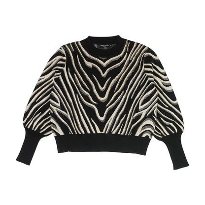 Black Animal Print Cardigan Sweater