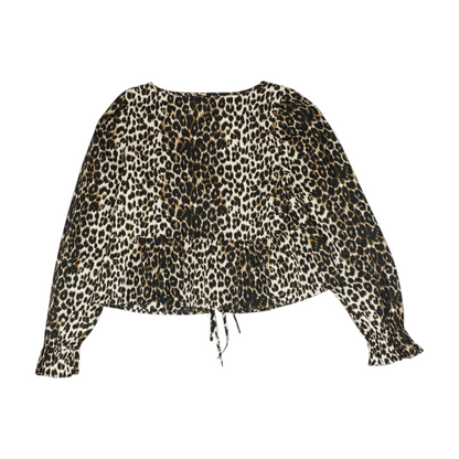 Brown Animal Print Blouse