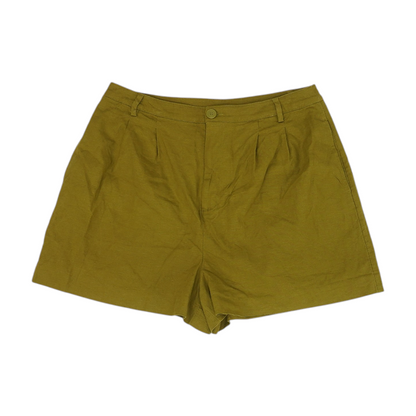Green Solid Chino Shorts