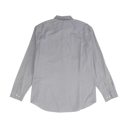 Blue Polka Dot Long Sleeve Button Down
