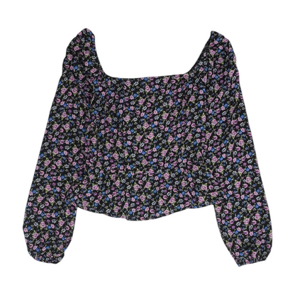 Black Color Block Blouse