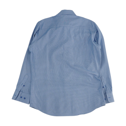 Blue Chevron Long Sleeve Button Down