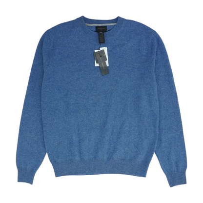 Blue Solid Pullover Sweater