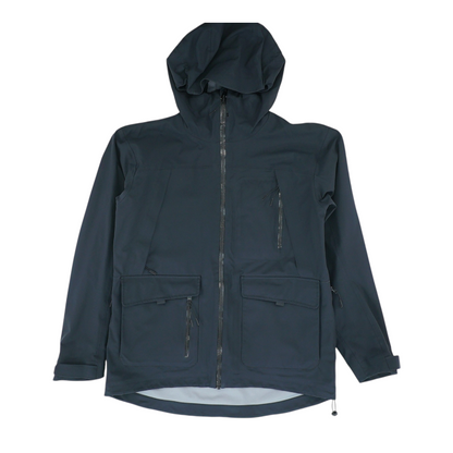 Black Solid Rain Jacket