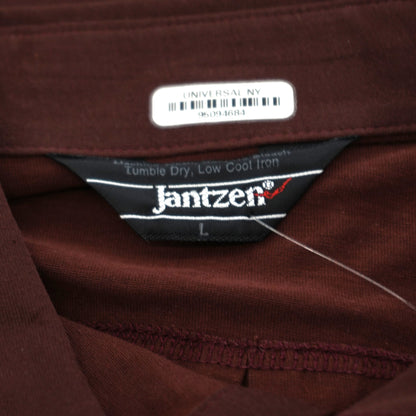Vintage Brown Solid Long Sleeve Button Down