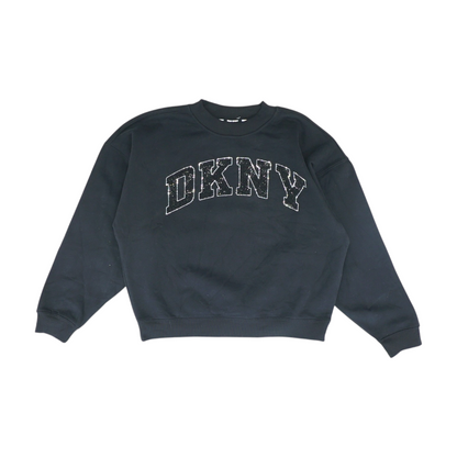 Black Solid Sweatshirt Pullover