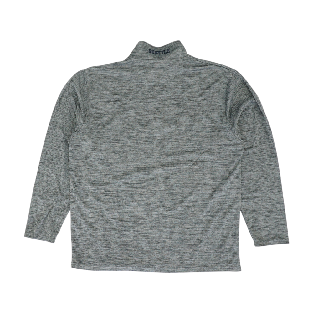 Gray Seattle Kraken Solid 1/4 Zip Pullover