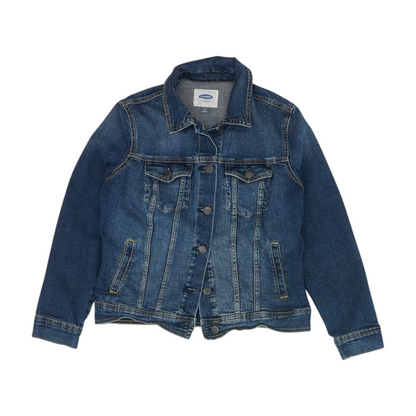 Blue Solid Denim Jacket